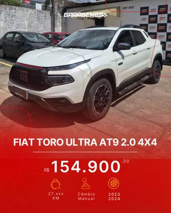 FIAT TORO 2.0 16V TURBO DIESEL ULTRA 4WD AT9 FIAT TORO 2.0 16V TURBO DIESEL ULTRA 4WD AT9